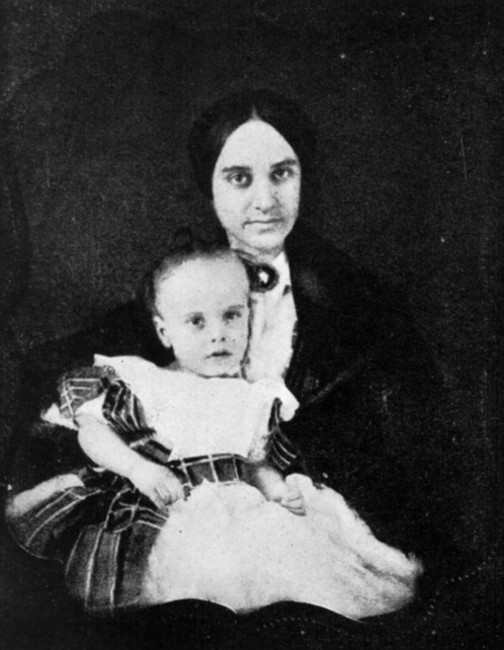 EDGAR SALTUS At Two Years of Age, sitting on the Lap of His Mother ELIZA EVERTSON SALTUS