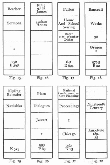 Figures 15 to 22 book spine layouts