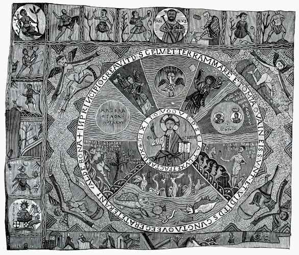 TAPESTRY AT THE CATHEDRAL OF GERONA; REPRESENTING THE CREATION, &C.—SPANISH, 11TH CENTURY. To face p. 267.