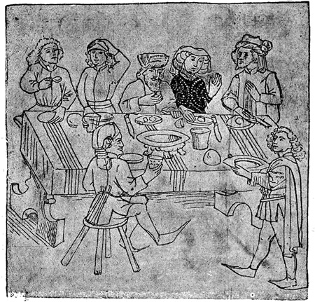 BURGHERS AT TABLE.