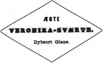 ÆGTE VERONIKA-SVÆRTE. Dybsort Glans.