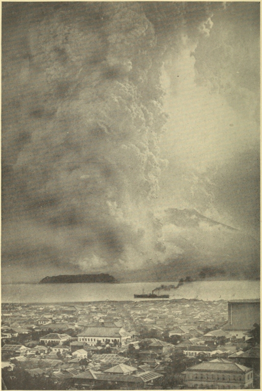 ERUPTION OF VOLCANO ON THE ISLAND OF KYUSHU, JAPAN