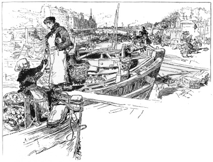 PORTE AUX POMMES: FRUIT-BOATS ON THE SEINE.