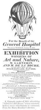 A Garnerin poster of 1815, advertising “A Dutch Coffee House,” whose automatic hostess serves refreshments at command. From the Harry Houdini Collection.