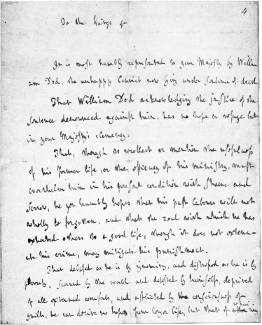 FACSIMILE OF THE FIRST PAGE OF DR. JOHNSON’S PETITION TO THE KING ON BEHALF OF DR. DODD