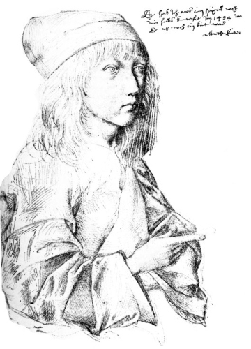 ALBERT DURER AS A BOY.  FROM A DRAWING BY HIMSELF AT THE AGE OF THIRTEEN