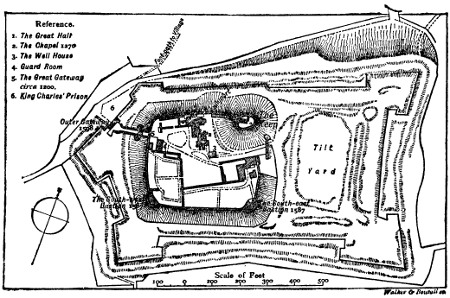 GROUND-PLAN OF CARISBROOKE CASTLE