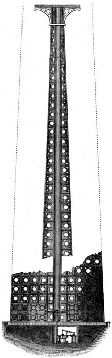 Plan and Sectional Elevation of Proposed Reform Column