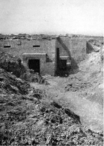 View from rear of a typical German reinforced concrete machine-gun emplacement