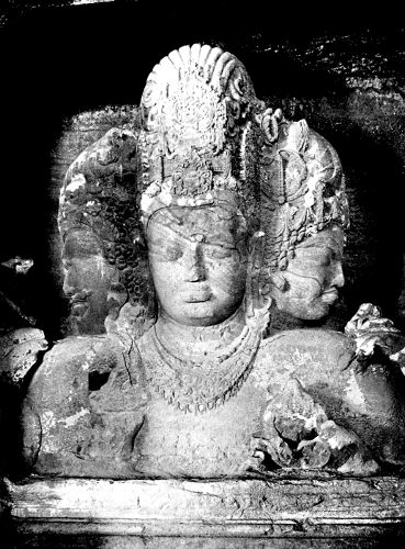 THE HINDU TRINITY AT ELEPHANTA