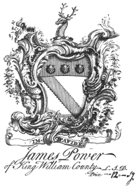 image of book-plate not available: JamesPower  of King William County L.J.D.