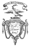 image of book-plate not available: Wil Duer Esqr.