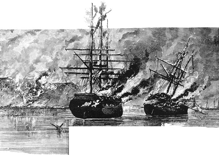 BURNING OF GOSPORT NAVY YARD