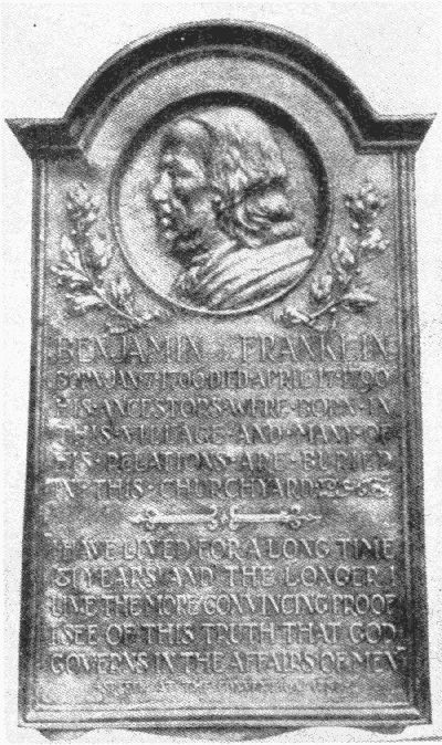 FRANKLIN MEMORIAL TABLET (ENGLAND)