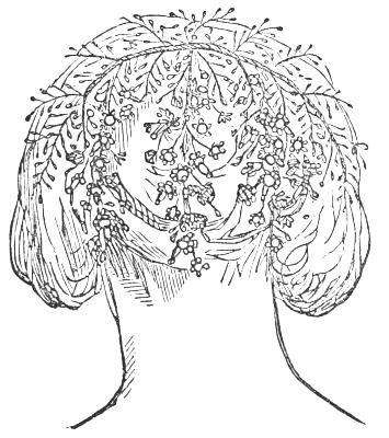 HEADDRESS, OR RICE SHELL-WORK