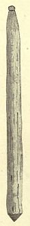 thin stick with pointed end