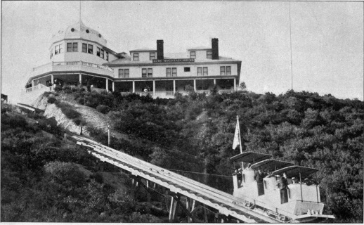 Image not available: ECHO MOUNTAIN HOUSE AND CAR ON THE 48 PER CENT. GRADE, MT. LOWE RAILWAY.