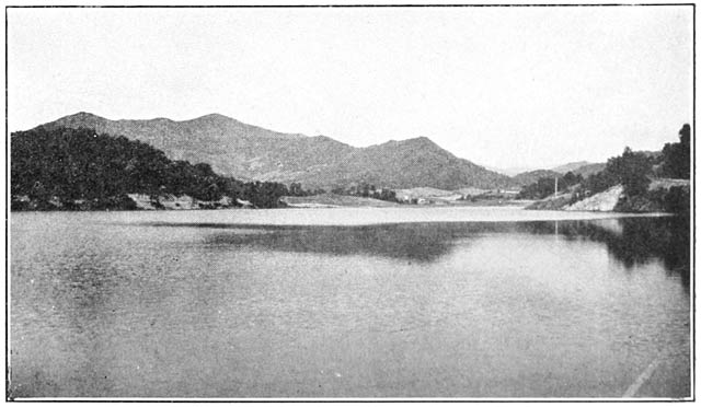 Lake Junaluska, Mount Junaluska in the distance.