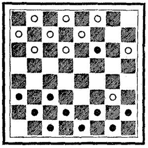 Checkerboard showing the layout described