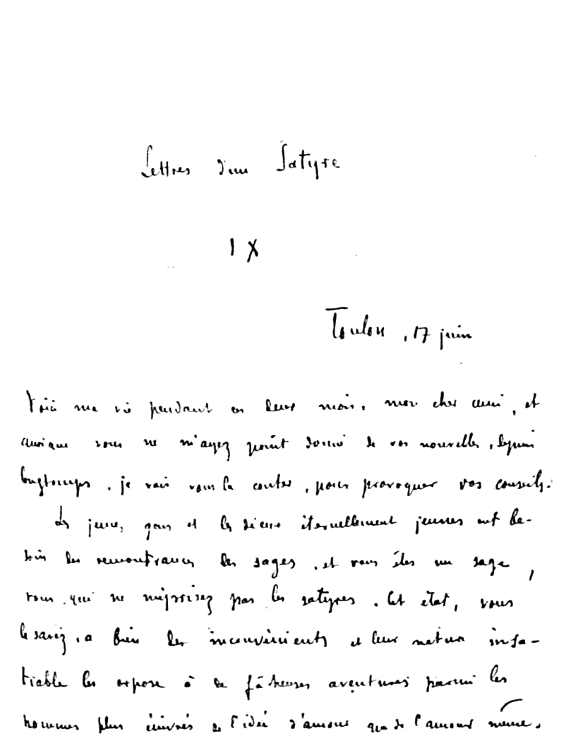 [Fac-similé du manuscrit de la lettre 9]