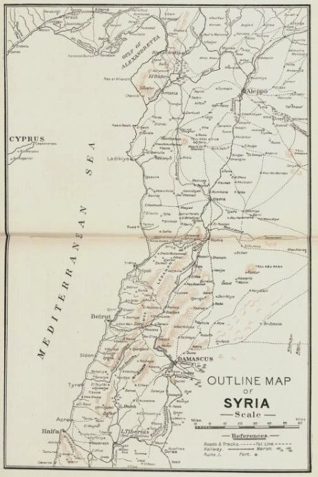 OUTLINE MAP OF SYRIA