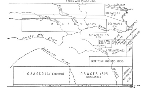 Illustration: Indian Reservations in Kansas