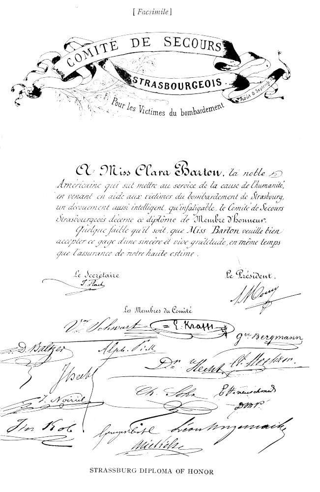 STRASSBURG DIPLOMA OF HONOR