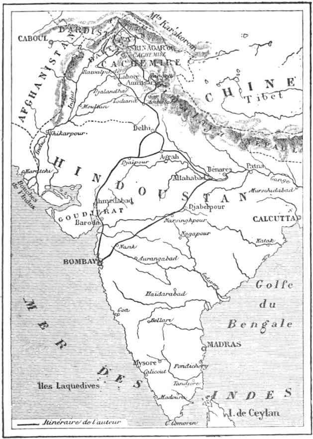 Carte d’ensemble du voyage