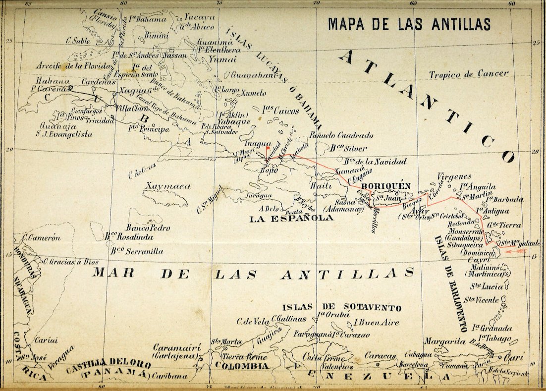 MAPA DE LAS ANTILLAS