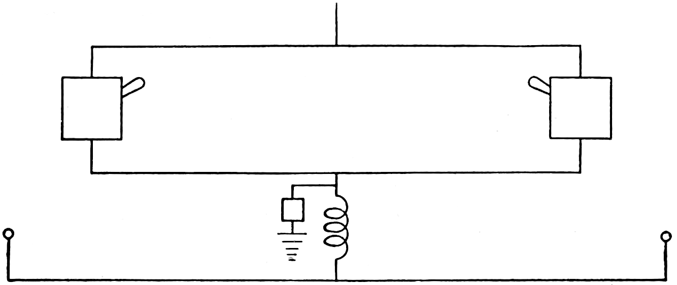 parallel connection requiring but one lightning arrester