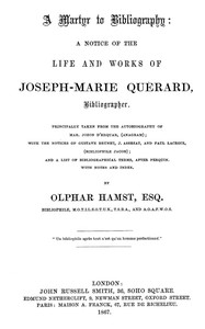 A martyr to bibliography, Olphar Hamst