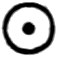 Sonnensymbol: Kreis mit Mittelpunkt