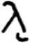 kleines Lambda, Bogen unter rechtem Schenkel