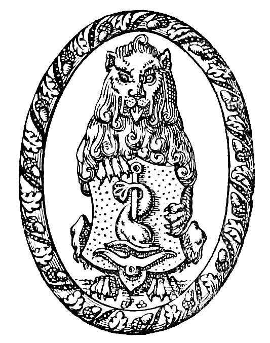 Printer’s device of the Chiswick Press: an oval emblem featuring a lion standing above a coiled serpent, with the imprint Chiswick Press: Charles Whittingham and Co., Took’s Court, Chancery Lane, London.