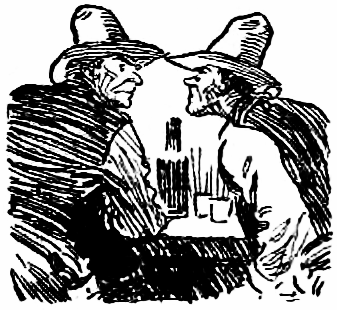 two cowboys quarreling