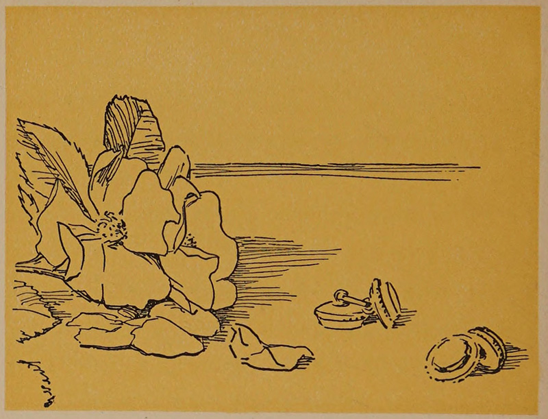 A pair of cuff-links and a flower