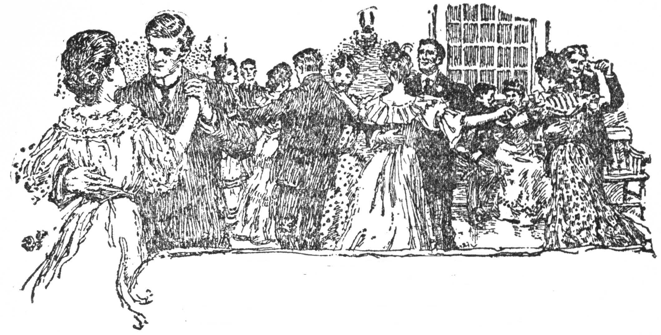 Many couples dancing