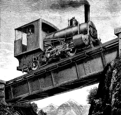  FIG. 3.&mdash;NEW LOCOMOTIVE ON THE RIGHI RAILROAD.