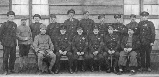 A Prison Post-card from Friedrichsfeld Bei Wesel.
The Group Includes Soldiers from Canada, Newfoundland, England,
Scotland, Wales, Ireland, Australia, New Zealand, South Africa,
France, Belgium, Italy, Russia, Serbia, and Roumania.