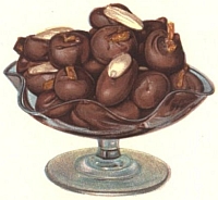 Almond and Cherry Chocolate Creams.