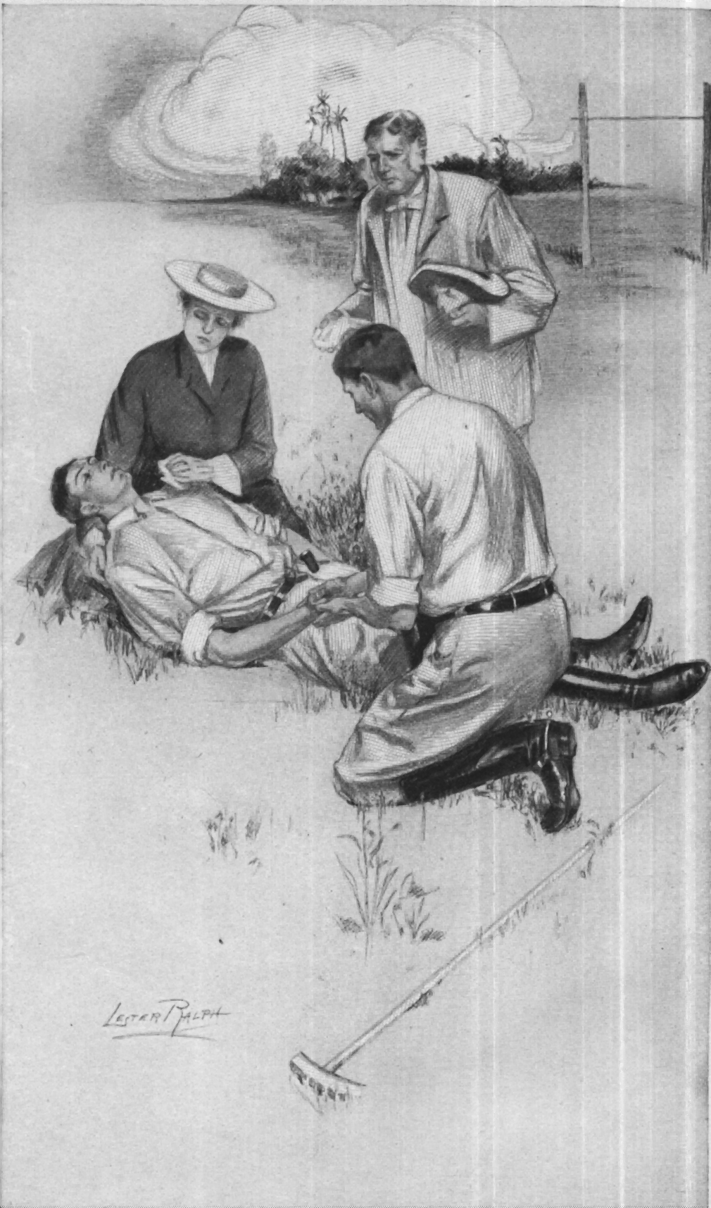 Illustration:
HER FACE WAS WHITER THAN HIS