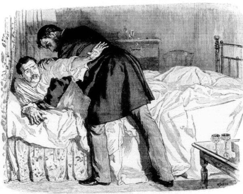 "He uttered a loud shriek, and struggled wildly to raise
himself."