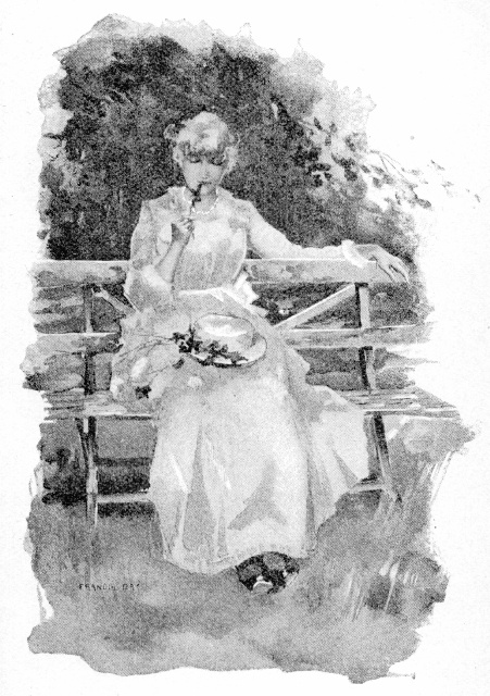 "THE SUNBEAMS LIT HER GLEAMING HAIR WITH RIPPLING WAVES OF GOLDEN GLORY."&mdash;Page 22.