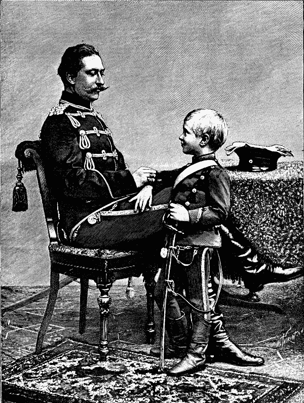 THE CROWN PRINCE OF GERMANY&mdash;PRINCE WILLIAM AND SON [From a Photograph