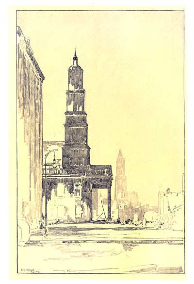 OLD ST. JOHN'S. "Still faces on Varick Street, sombre
and unaltered, a stately link between the present and the past."