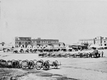 Aleppo. Squadron camp in the town.