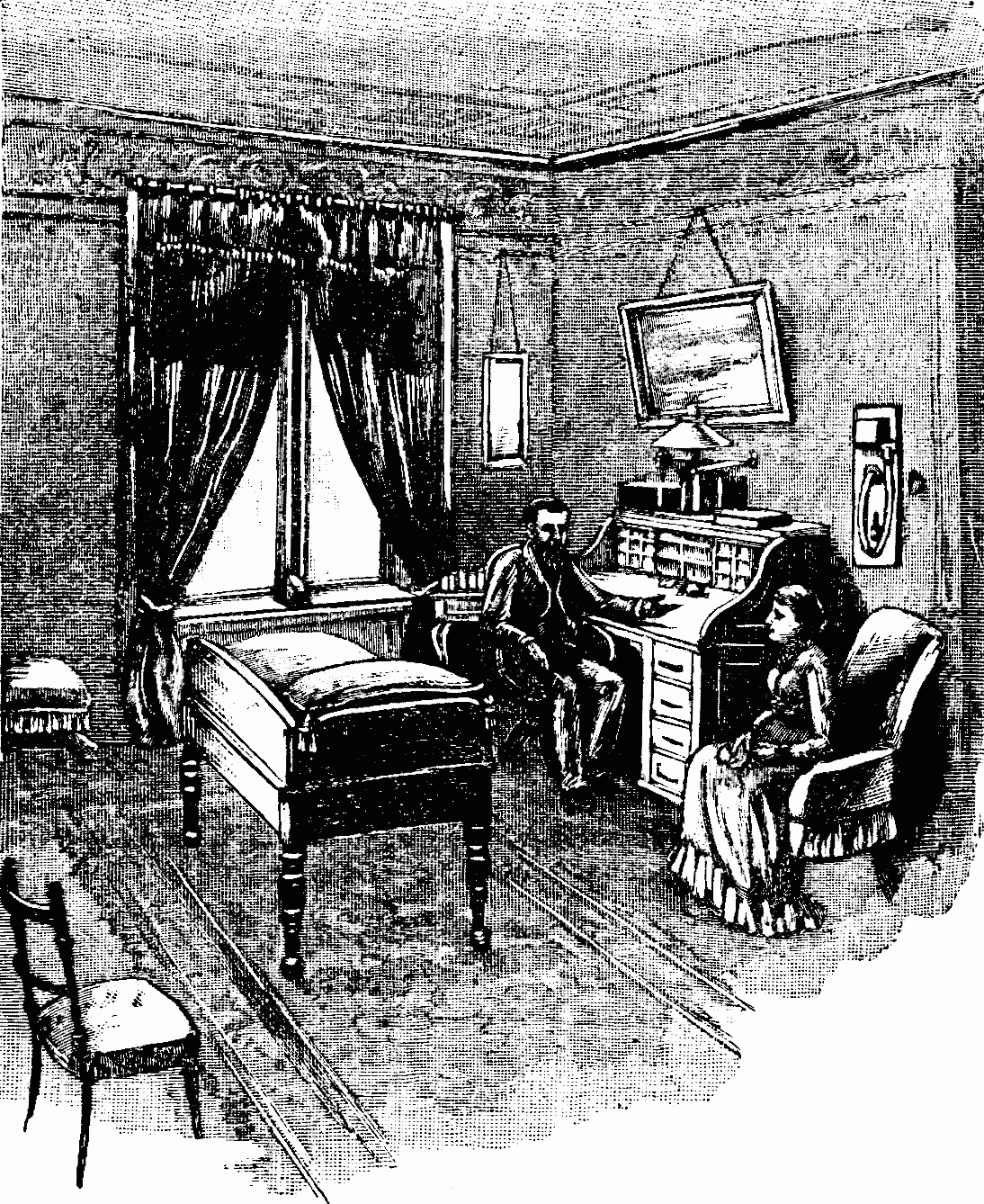 Illustration:
One of the Private Consultation-rooms, Ladies' Department.