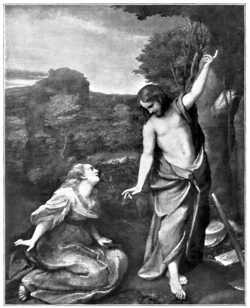 CHRIST APPEARING TO MARY MAGDALENE IN THE GARDEN (NOLI
ME TANGERE) Prado Gallery, Madrid