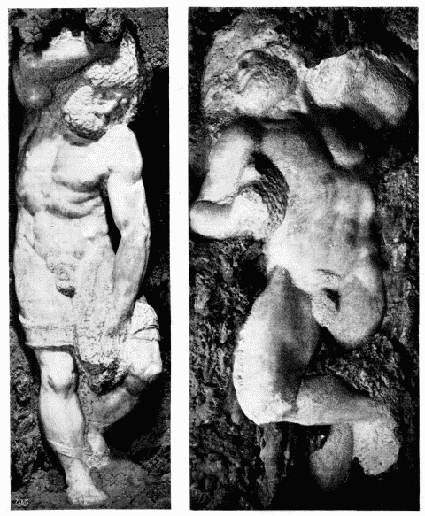 TWO OF THE UNFINISHED MARBLE STATUES IN THE GROTTO OF THE BOBOLI GARDENS, FLORENCE Image #12