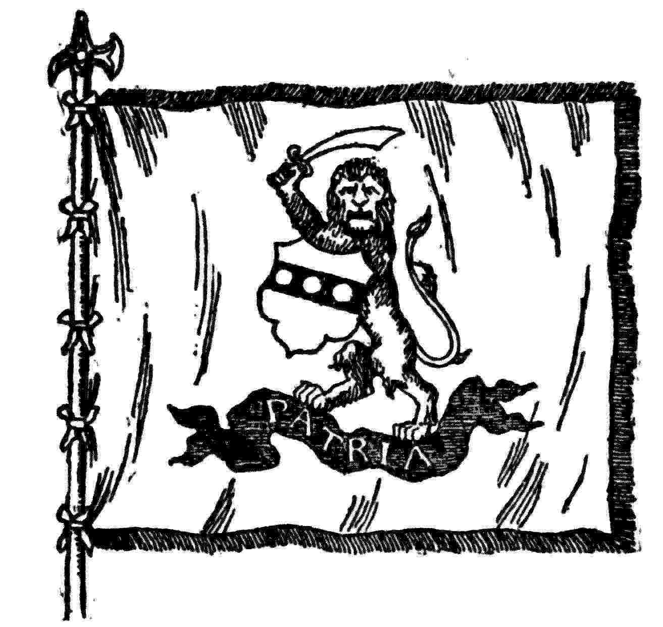 One of the flags of the Pennsylvania Association, 1747. Designed by Franklin and made by the women of Philadelphia. One of the flags of the Pennsylvania Association, 1747. Designed by Franklin and made by the women of Philadelphia.